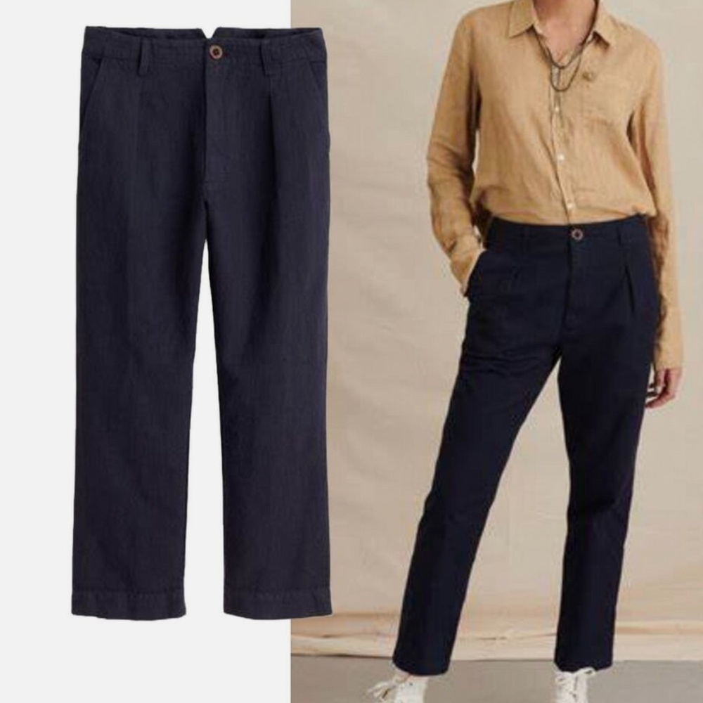 ALEX MILL NWT Boy Pants Cotton TwillTaper Leg Dark Navy Chinos 6